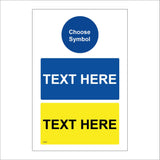 CC581 Your Text Words Blue Yellow