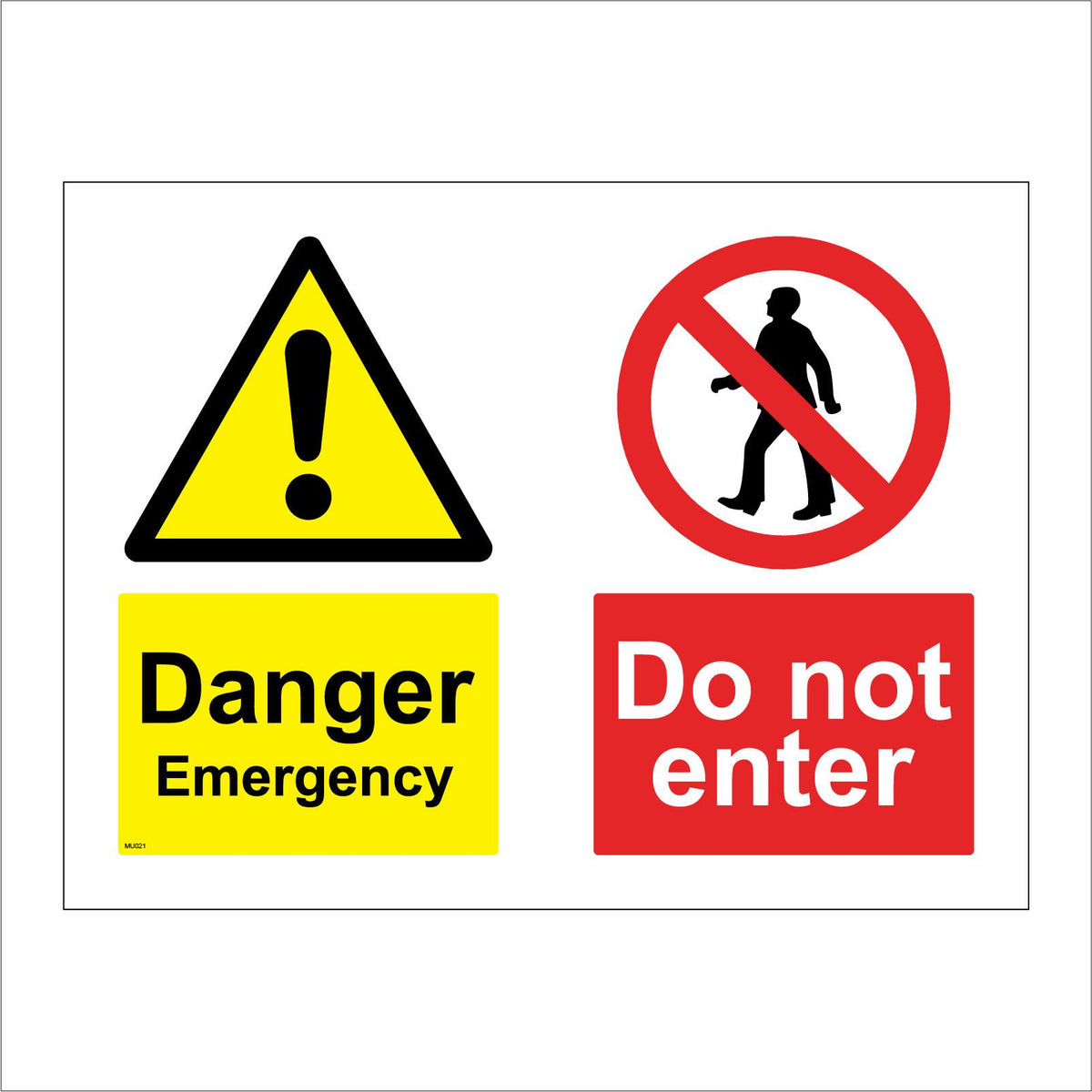 Danger Emergency Do Not Enter Sign with Exclamation Mark Triangle ...