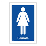 TS013 Female Toilet White On Blue