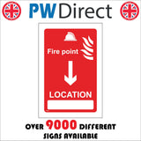 FI402 Fire Point Location Below Sign