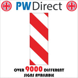 TR783 Chevron Red White Concealed Level Crossing