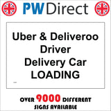 GG438 Uber & Deliveroo Driver Delivery Car Loading