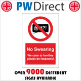 GG296 No Swearing We Cater To Families Please Be Respectful