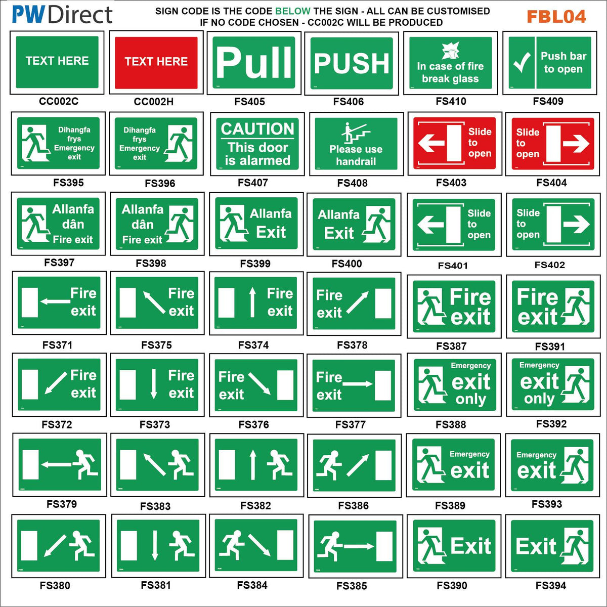 Fire Exit Allanfa Dan Dihangfa Emergency Slide Open Custom – PWDirect