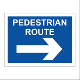 CS070 Pedestrian Route Right Sign with Arrow