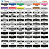 AILL004 Made To Order Toilet Stairs Door Plaques Canteen Bathroom Signs