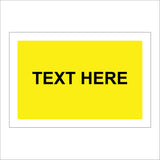 CC002J Text Here Yellow Black Custom Personal Bespoke Unique
