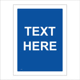 CC102B Text Choice Words Mandatory Unique Bespoke Custom Blue