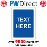 CC102B Text Choice Words Mandatory Unique Bespoke Custom Blue