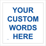 CC203B Blue Text Words Choice Custom Personalise Exclusive