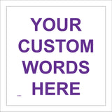 CC203G Purple Text Words Custom Unique Exclusive Playful Fun