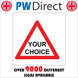 CC515 Traffic Your Words Choice Pick Triangle