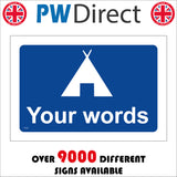 CC538 Your Words Design Create Personalise Tent