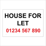 CM073 House For Let Tel: Sign