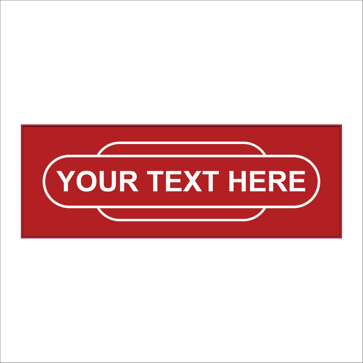 Your Choice Words Railway Totem Station Red Sign, CM155J – PWDirect