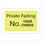 CM174 Private Parking No.  Sign