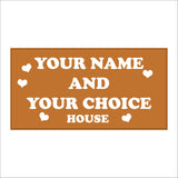 CM197 Peanut And Doughnuts House Sign with Hearts