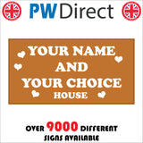 CM197 Peanut And Doughnuts House Sign with Hearts