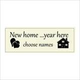 CM279 New Home 2020 Your Names Personalise Me  Sign with House Hearts