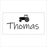 CM286 Thomas Kids Room Personalise Tractor Choice Name Words Choose Sign with Tractor