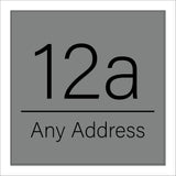 CM298 69 Dickens Road Grey Personalise Custom House Number Plate Road Location Sign