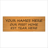 CM305 Couples Name First Home Year Choice Words Customise Personalise Gift Sign