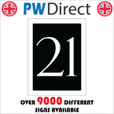 CM328 Felix Tilting White On Black Street Number Custom Choice Unique