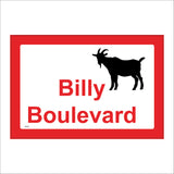CM349 Billy Boulevard Goats Nanny Enclosure Den Customise Name