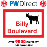 CM349 Billy Boulevard Goats Nanny Enclosure Den Customise Name