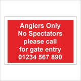 CM355 Anglers Only No Spectators Please Call Your Telephone