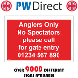 CM355 Anglers Only No Spectators Please Call Your Telephone