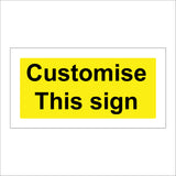 CM376 Customise This Sign Yellow Black Change Alter Verse Name