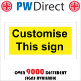 CM376 Customise This Sign Yellow Black Change Alter Verse Name