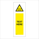 CM377 Your Words On This Sign Yellow Black Colour Text Choice Name