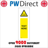 CM377 Your Words On This Sign Yellow Black Colour Text Choice Name