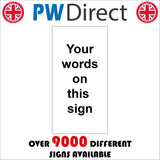 CM381 Your Words On This Sign White Black Change Alter Fashion Tailored