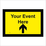 CM394 Your Event Details Straight On Ahead Arrow Function Car Boot Fete