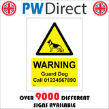 CM411 Warning Guard Dog Call Telephone Design Create Personalise