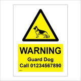 CM411 Warning Guard Dog Call Telephone Design Create Personalise
