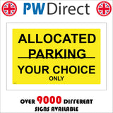 CM414 Allocated Parking Number Choice Pick Letter Bay Workplace