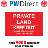 CM416 Private Land Keep Out Phone Property Choice Personal