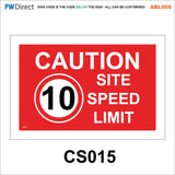 ABL006 Danger Construction Keep Out Site Safety Speed Limit Signs