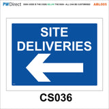 ABL005 Site Entrance Right Left Arrow Access Demolition Traffic