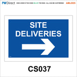 ABL005 Site Entrance Right Left Arrow Access Demolition Traffic