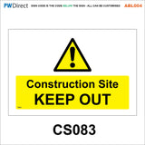 ABL004 Custom Construction Traffic Tidy Site Safety Entrance Signs