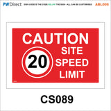 ABL006 Danger Construction Keep Out Site Safety Speed Limit Signs