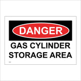 CS167 Danger Gas Cylinder Storage Area Sign