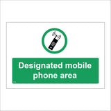 CS192 Designated Mobile Phone Area Sign with Mobile Phone