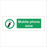 CS195 Mobile Phones Zone Sign with Mobile Phone