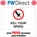 CS232 Kill Your Speed Sign with Circle Hand Speed